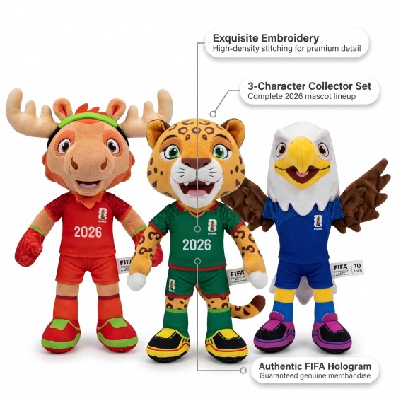 2026 USA, Canada, Mexico World Cup Official Mascot Set