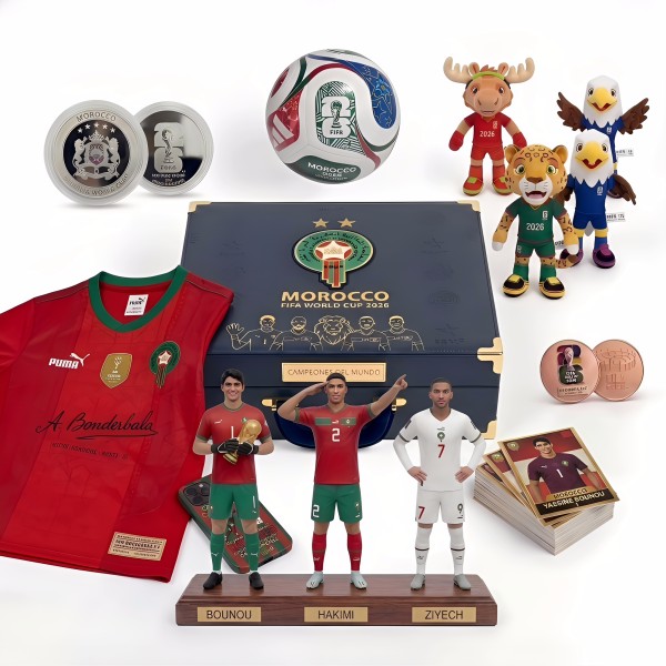 Coupe du Monde 2026 États-Unis-Canada-Mexique Maroc Ziyech 【Boîte-cadeau collector】